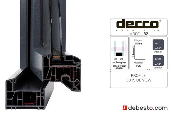 Decco 82 PVC Window System - Corner Sample