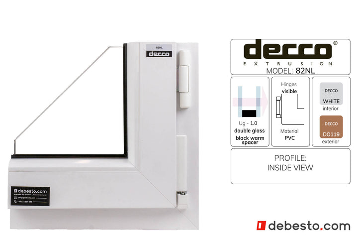 Decco 82 NL PVC Window system - corner sample
