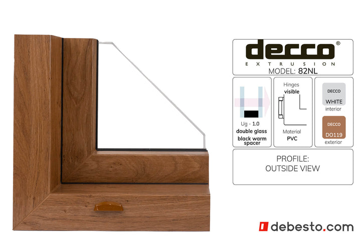 Decco 82 NL PVC Window system - corner sample