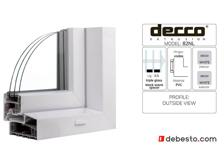Decco 82 NL PVC Window system - corner sample