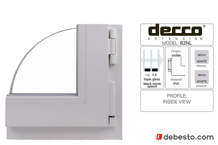 Decco 82 NL PVC Window system - corner sample