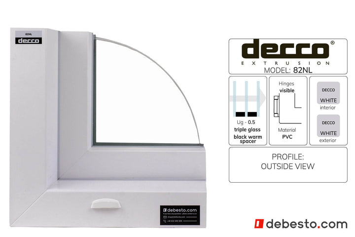 Decco 82 NL PVC Window system - corner sample