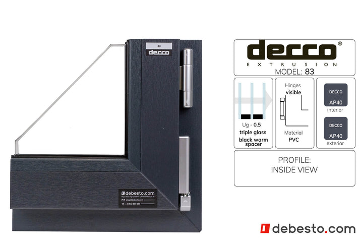 Decco 83 PVC Window System - Corner Sample
