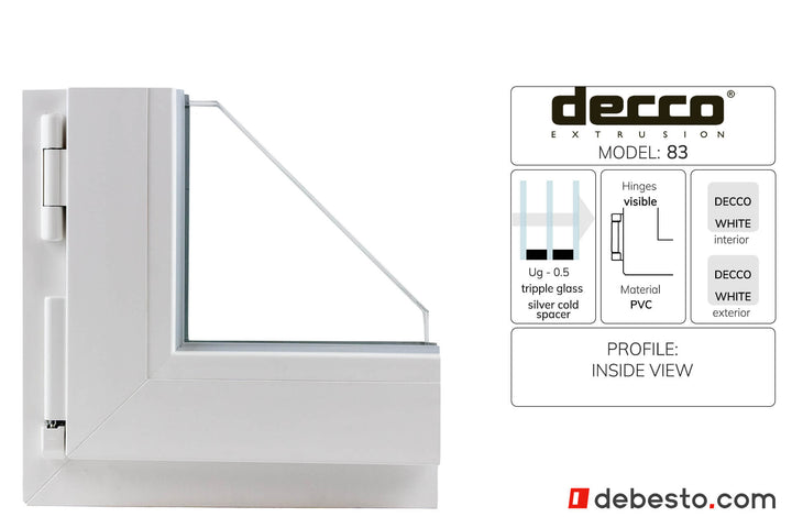 Decco 83 PVC Window System - Corner Sample