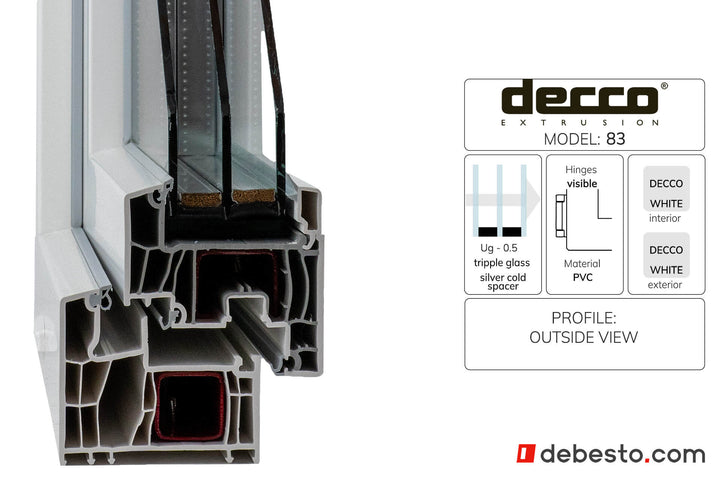 Decco 83 PVC Window System - Corner Sample