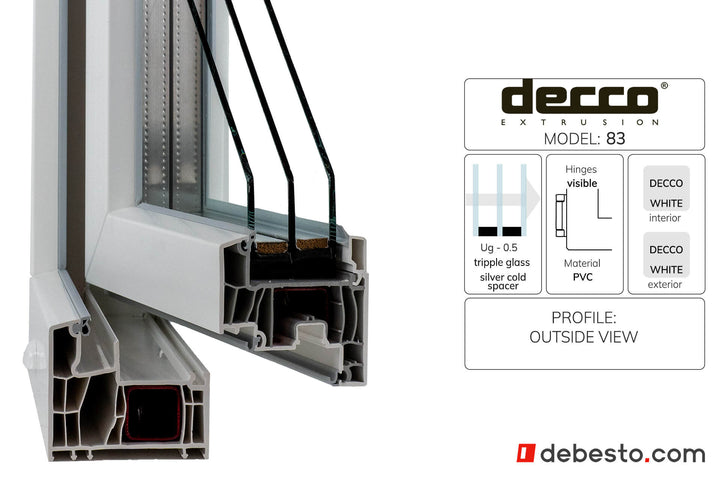 Decco 83 PVC Window System - Corner Sample