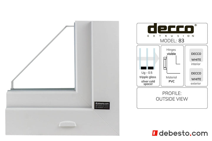 Decco 83 PVC Window System - Corner Sample