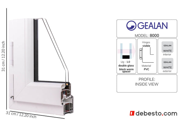 Gealan 8000 PVC Window System - Corner Sample