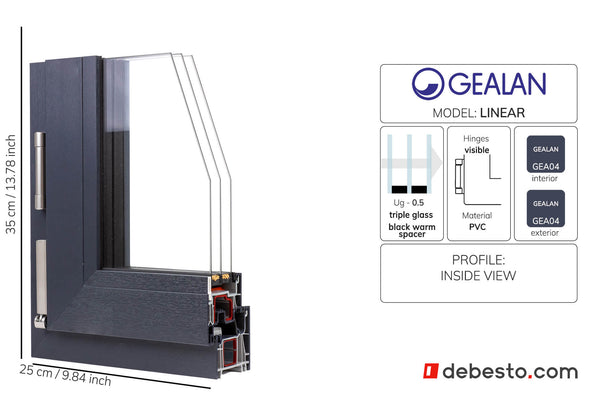 GEALAN-LINEAR® PVC Window System - Corner Sample