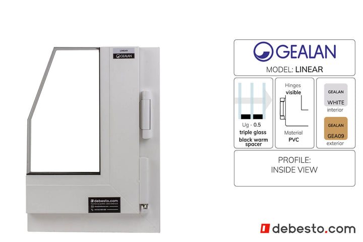 GEALAN-LINEAR® System Okienny PVC - Trójkąt Pokazowy (ANTRACYT)