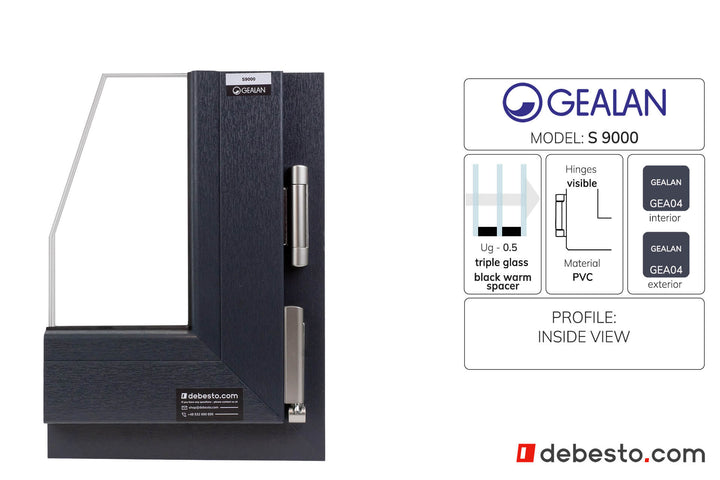 Gealan 9000 PVC Window System - Corner Sample