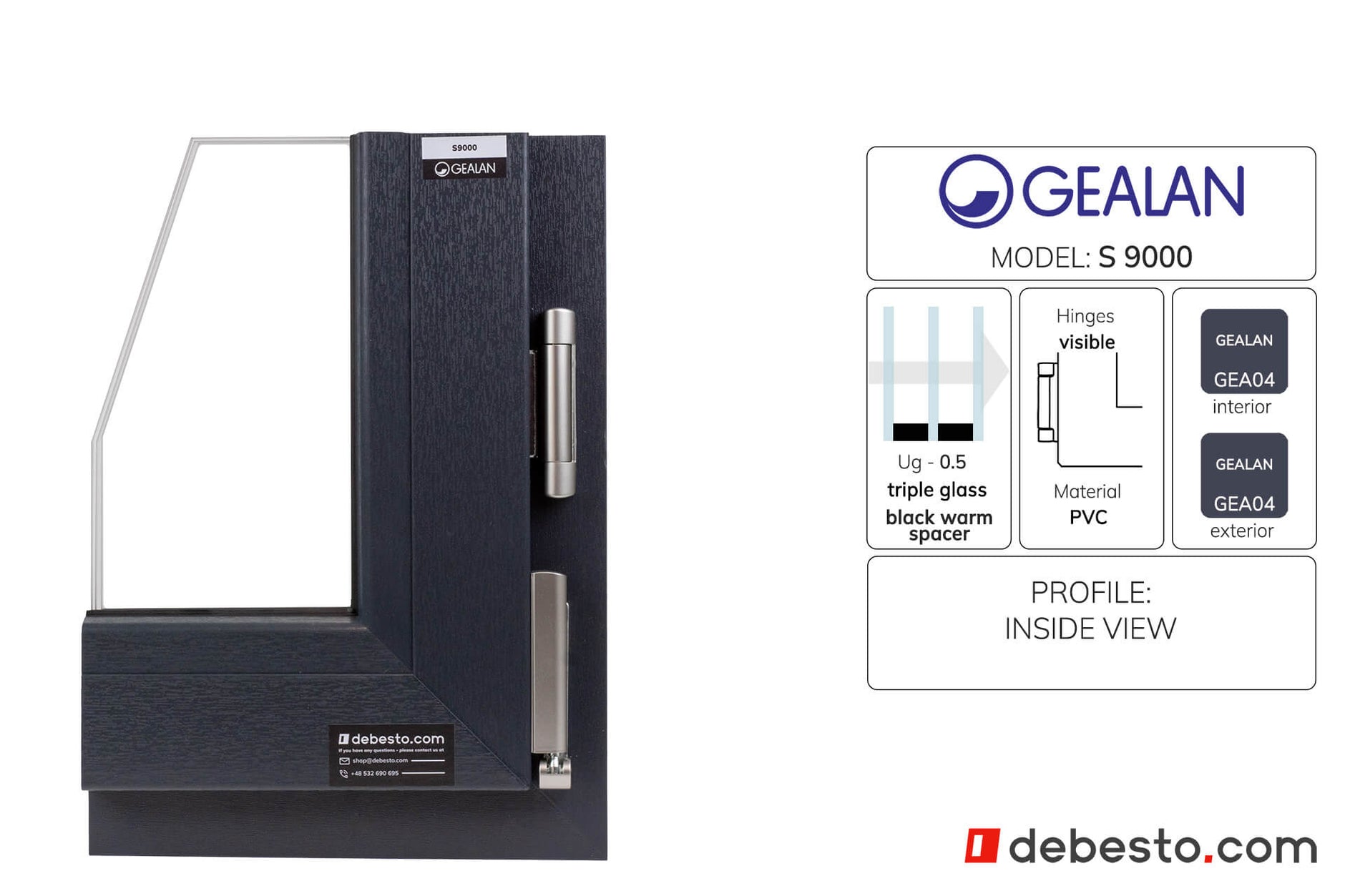Gealan 9000 PVC Window System - Corner Sample