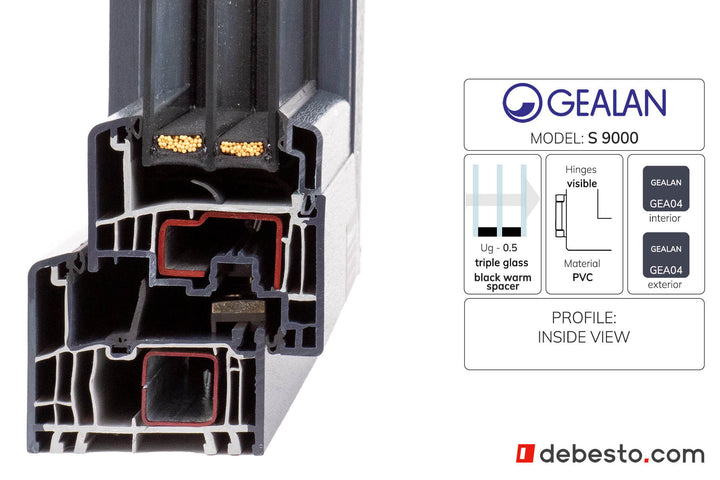 Gealan 9000 PVC Window System - Corner Sample