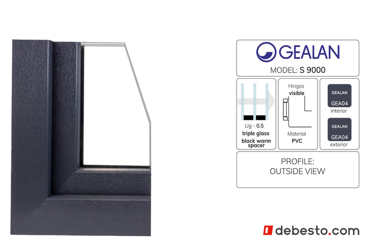 Gealan 9000 PVC Window System - Corner Sample
