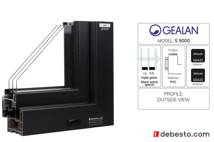 Gealan 9000 PVC Window System - Corner Sample
