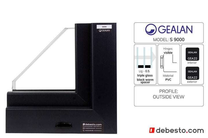 Gealan 9000 PVC Window System - Corner Sample