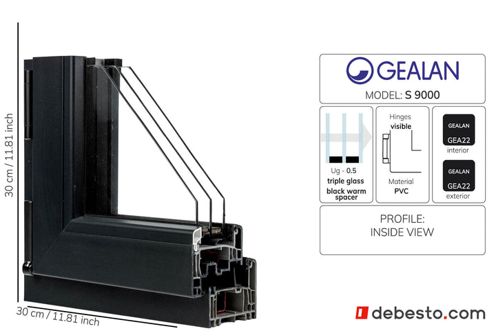 Gealan 9000 PVC Window System - Corner Sample