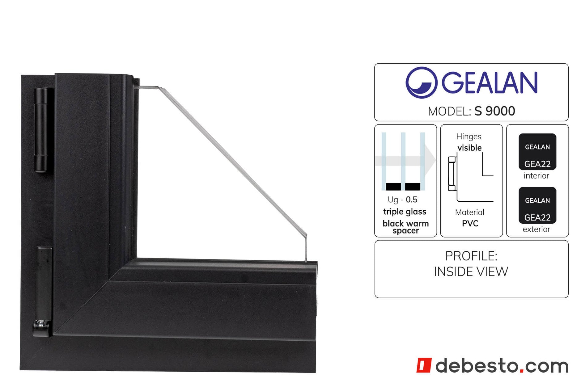 Gealan 9000 PVC Window System - Corner Sample