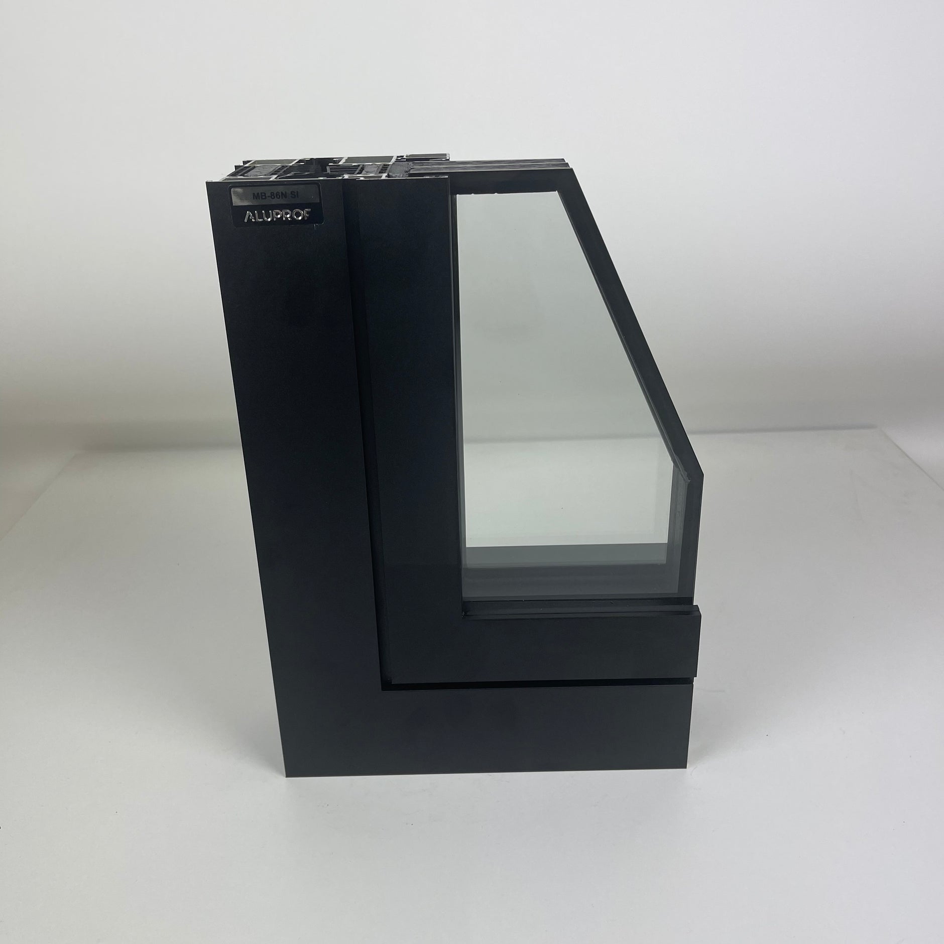 Set of 2 window corner samples Aluprof MB 86N Alu & Salamander Bluevol ...