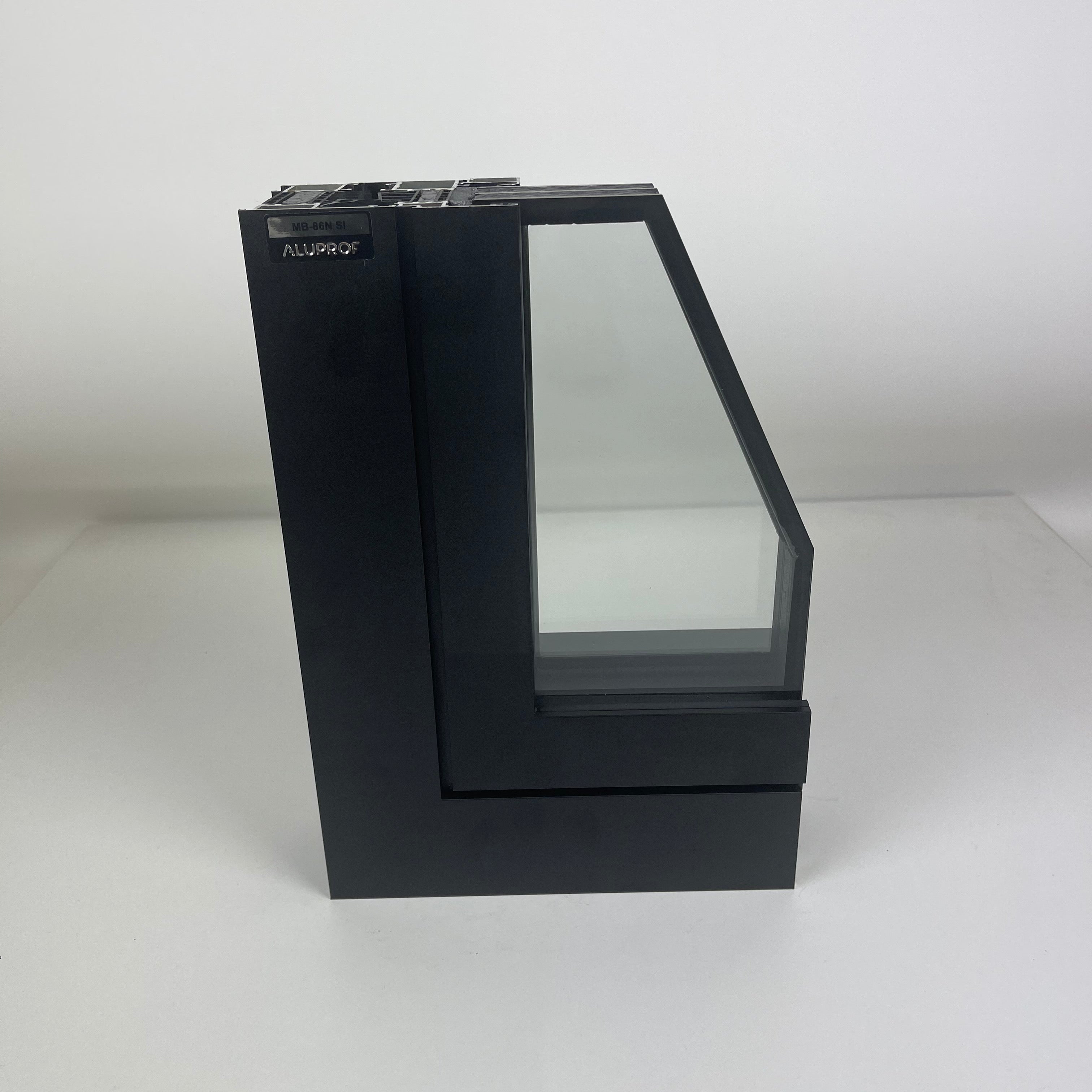 Set of 2 window corner samples Aluprof MB 86N Alu & Salamander Bluevol ...