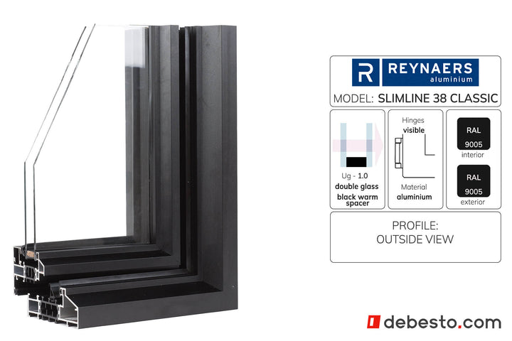Reynaers SlimLine 38 Classic - Aluminium Window System - Corner Sample