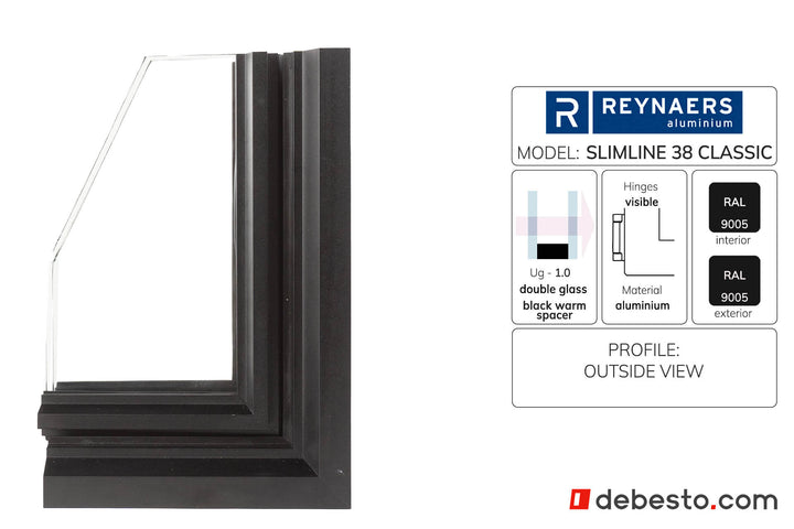 Reynaers SlimLine 38 Classic - Aluminium Window System - Corner Sample