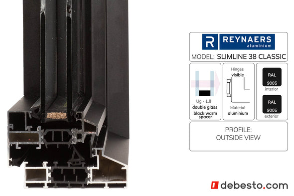 Reynaers SlimLine 38 Classic - Aluminium Window System - Corner Sample