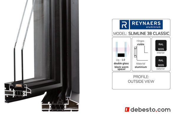 Reynaers SlimLine 38 Classic - Aluminium Window System - Corner Sample