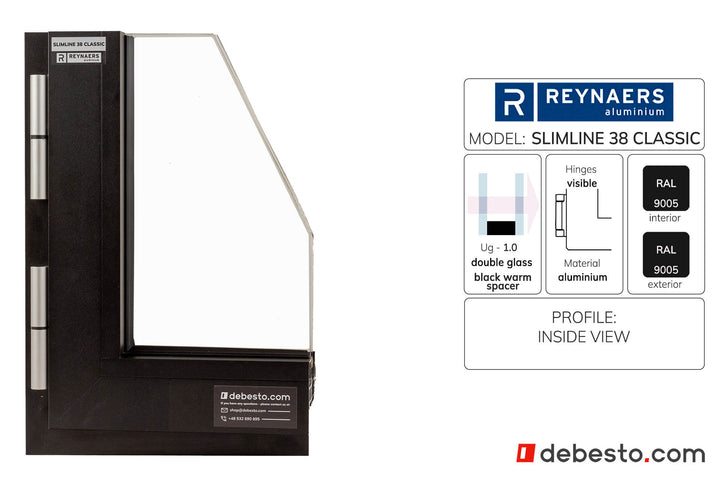 Reynaers SlimLine 38 Classic - Aluminium Window System - Corner Sample