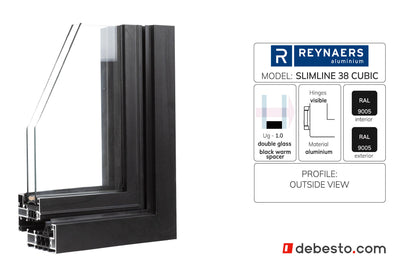 Reynaers SlimLine 38 Cubic - Aluminium Window System - Corner Sample