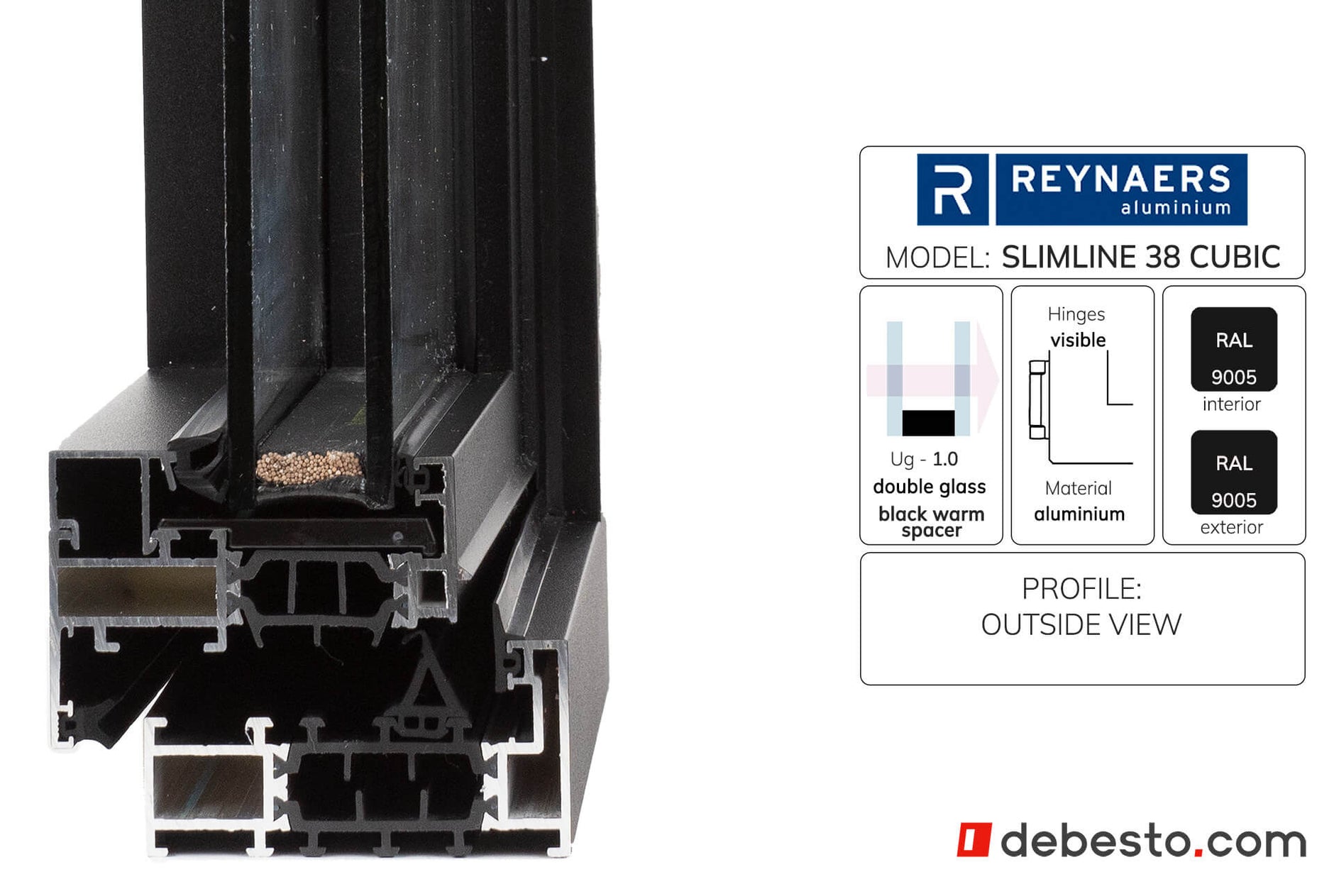 Reynaers SlimLine 38 — System okien aluminiowych — Trójkąt pokazowy
