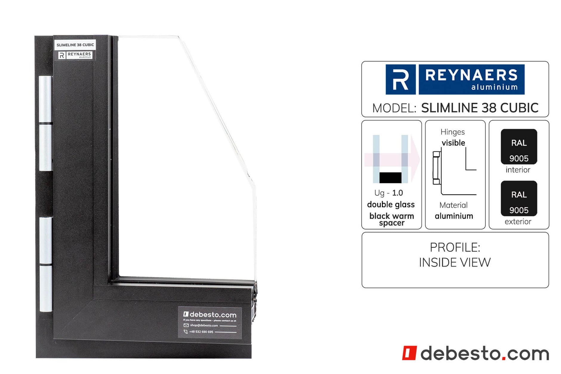 Reynaers SlimLine 38 — System okien aluminiowych — Trójkąt pokazowy