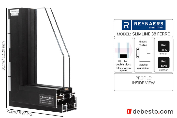 Reynaers SlimLine 38 — System okien aluminiowych — Trójkąt pokazowy