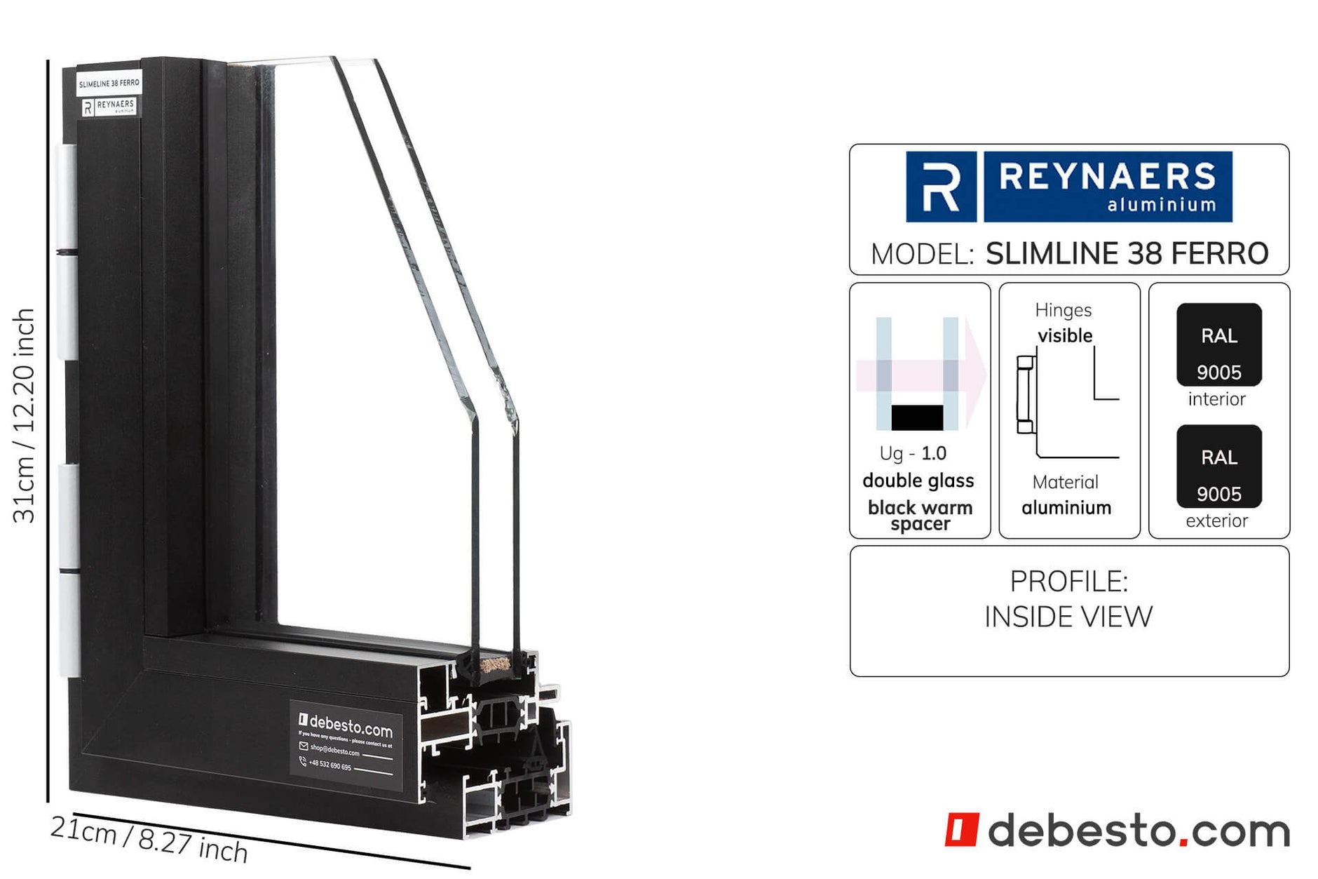 Reynaers SlimLine 38 — System okien aluminiowych — Trójkąt pokazowy