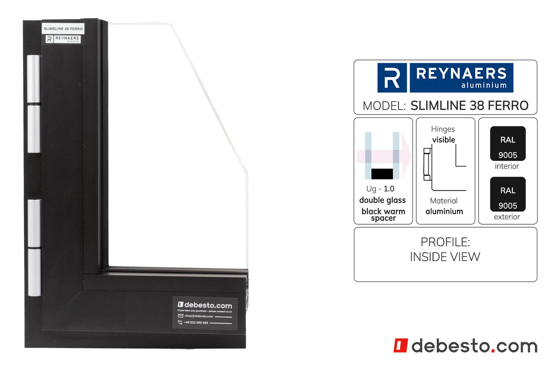 Reynaers SlimLine 38 — System okien aluminiowych — Trójkąt pokazowy
