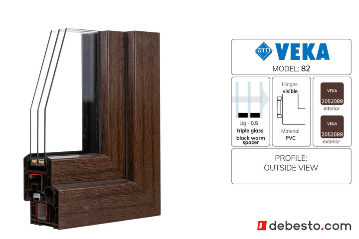 Veka 82 PVC Window System - Corner Sample
