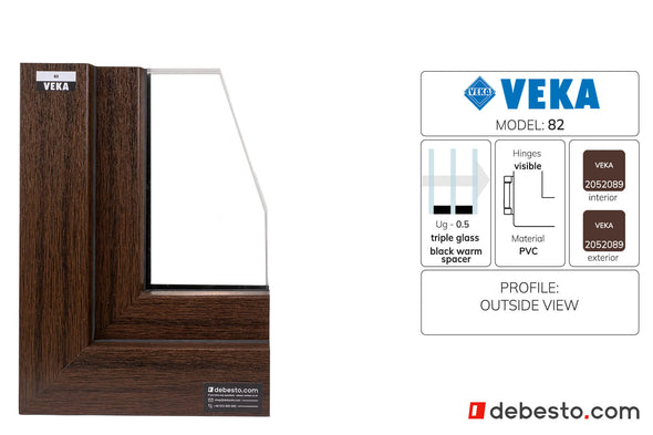 Veka 82 PVC Window System - Corner Sample