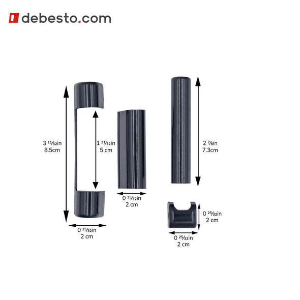 Set of SIEGENIA top and bottom plastic hinge covers (PVC windows)