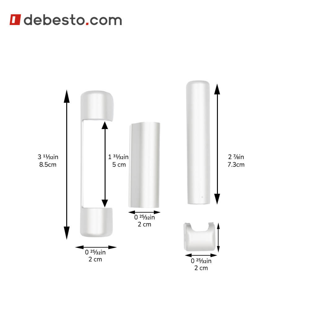 Set of SIEGENIA top and bottom plastic hinge covers (PVC windows)