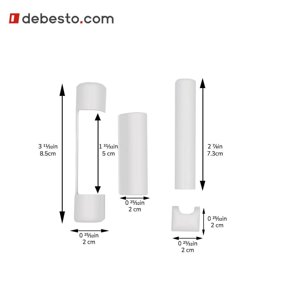 Set of SIEGENIA top and bottom plastic hinge covers (PVC windows)