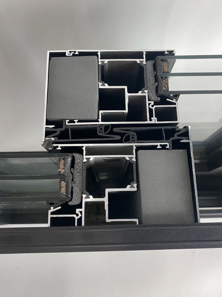 Aluprof MB-77HS Aluminium Sliding Door System - Corner Sample