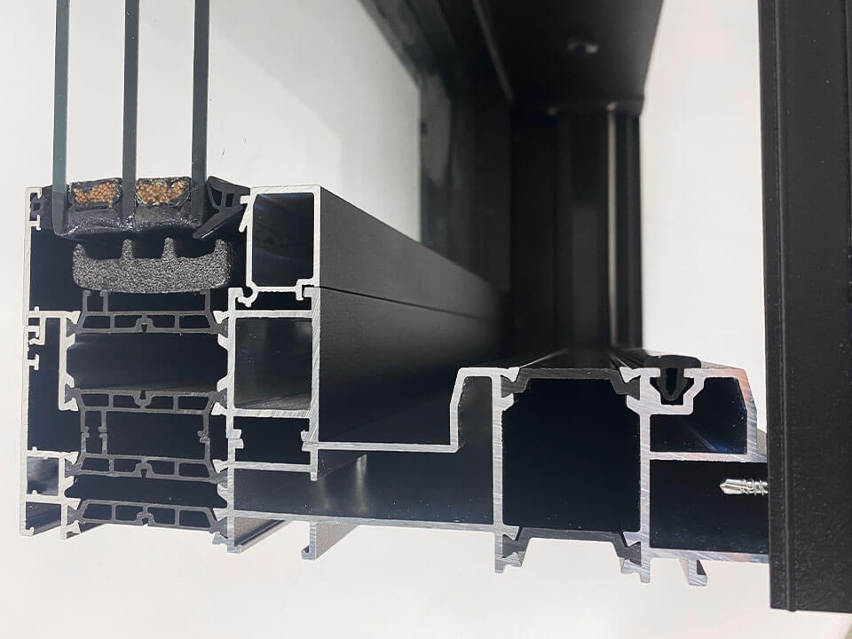 Aluprof MB-77HS Aluminium Sliding Door System - Corner Sample