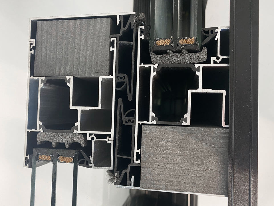 Aluprof MB-77HS Aluminium Sliding Door System - Corner Sample