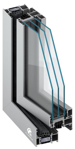Zestaw 2 trójkątów pokazowych: Aluprof MB-79N i GEALAN-LINEAR® PVC