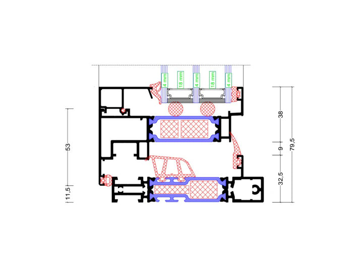 Aluprof MB-SLIMLINE Aluminium Window System - Corner Sample