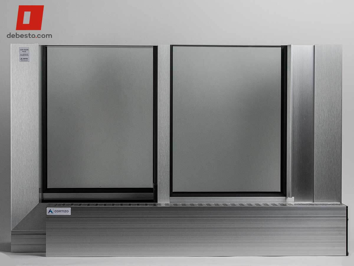 Cortizo Cor-Vision PLUS front view of sliding door sample