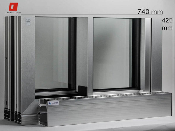 Set of 2 Sliding Door System Samples - Cortizo Cor Vision Plus & Aluprof MB- 77 HS