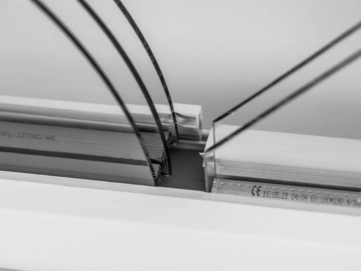 Decco 82 triple glazing with gray warm edge spacer bar and double glazing with aluminium spacer bar