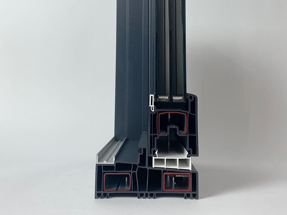 Gealan Smoovio PVC Sliding Door System - Corner Sample