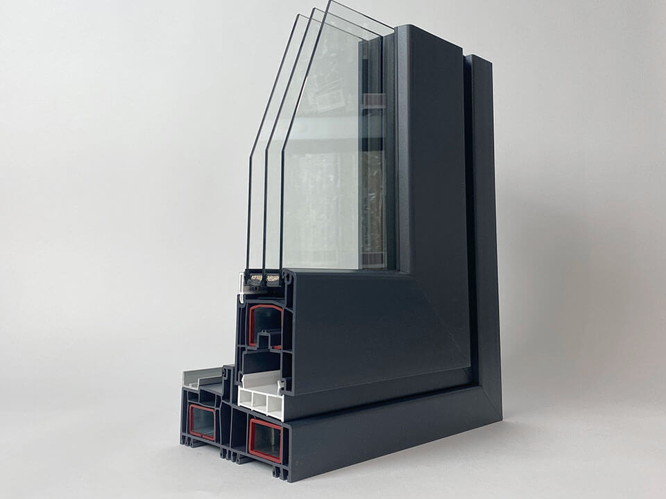 Gealan Smoovio PVC Sliding Door System - Corner Sample